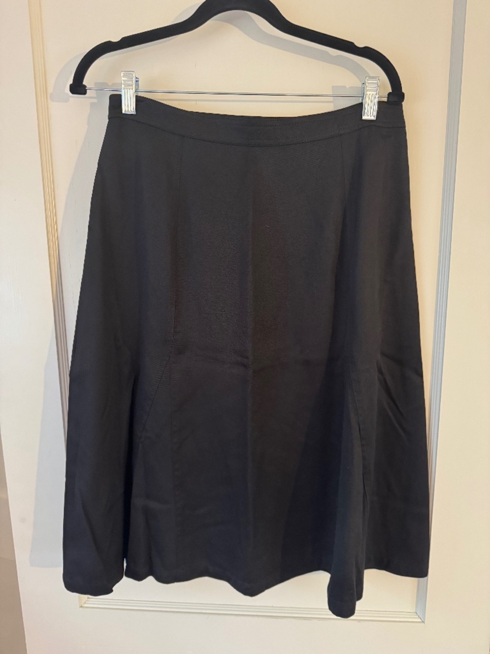 J.Crew Black Wrap Skirt, Size 8